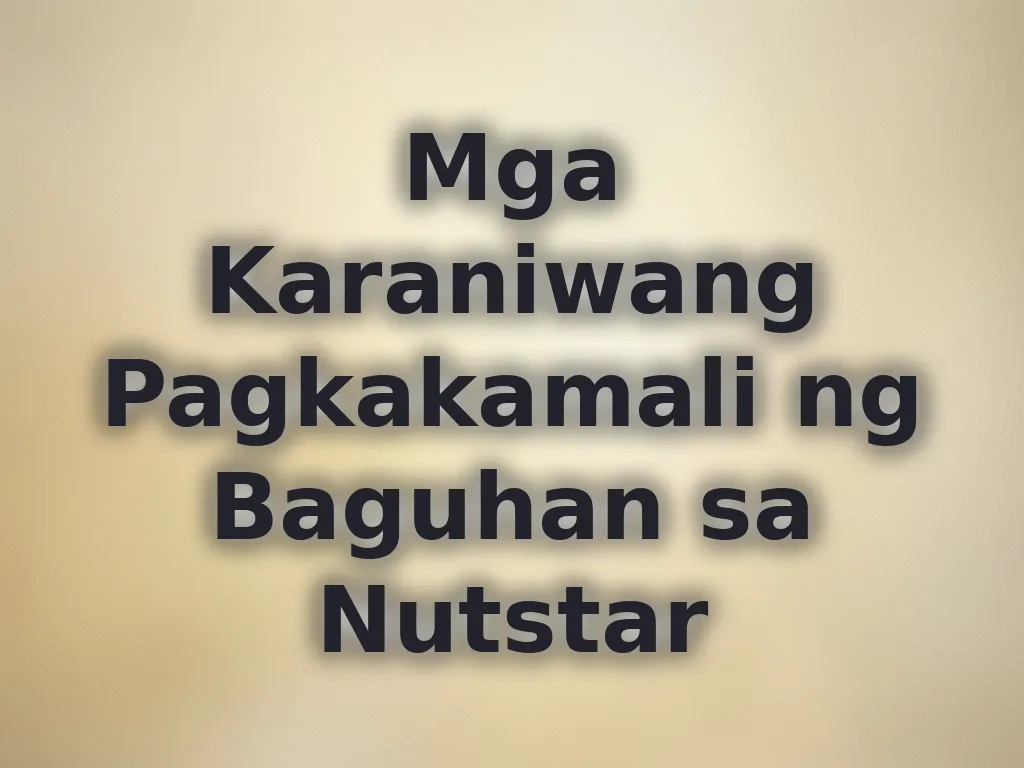 Mga Karaniwang Pagkakamali ng Baguhan